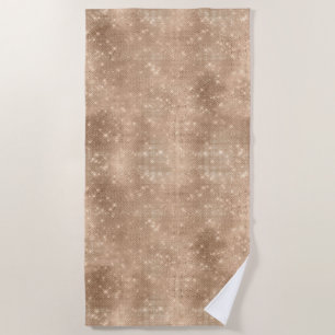 Champagne Gold Sparkle Beach Towel
