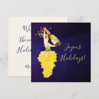 Champagne Grapes Holiday Card