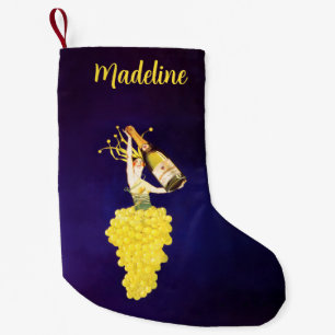 Champagne Grapes Small Christmas Stocking