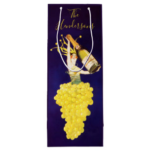 Champagne Grapes Wine Gift Bag