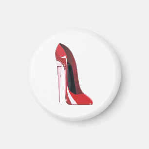 Champagne heel red stiletto shoe art magnet