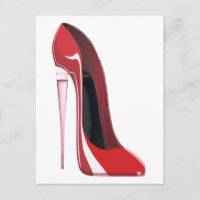 Champagne heel red stiletto shoe art