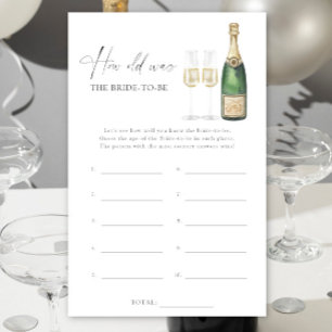 Champagne - How old was the bride to be game