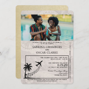 Champagne Jamaïque Passport Faire-part de mariage