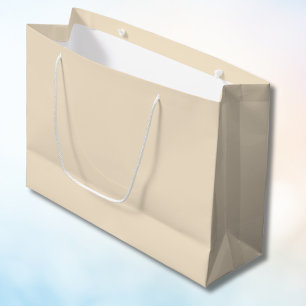 Champagne Metallic Solid Color Classic Elegant Large Gift Bag