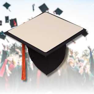 Champagne Metallic Solid Colour Classic Elegan Graduation Cap Topper