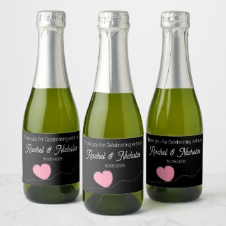 Champagne mini bottles favors personalized sparkling wine label