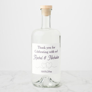 Champagne mini bottles favours personalized liquor bottle label
