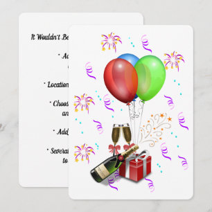 Champagne New Years Holiday Card