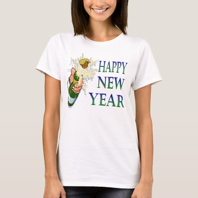Champagne New Years T-Shirt (Front)