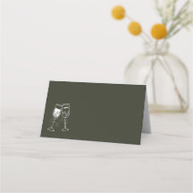 Champagne Olive wood Green Blank Wedding