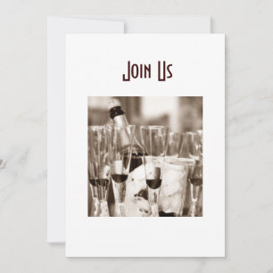 "CHAMPAGNE ON ICE" ADULT PARTY INVITATION