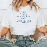 Champagne on Ice | Après Ski Winter Bachelorette T-Shirt<br><div class="desc">Get ready to celebrate in style with the Champagne on Ice | Après Ski Winter Bachelorette T-Shirt. Designed for the ultimate winter getaway, this chic and cozy t-shirt is perfect for bachelorette parties hitting the slopes or unwinding in the lodge. Featuring playful après ski graphics and fun, celebratory text, this...</div>