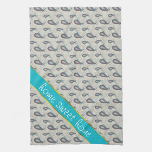 Champagne Paisley Pattern Kitchen Towel