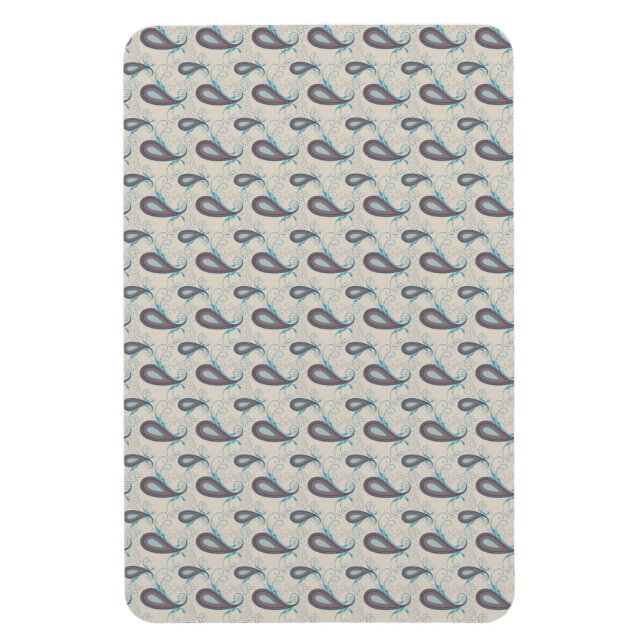 Champagne Paisley Pattern Magnet (Vertical)