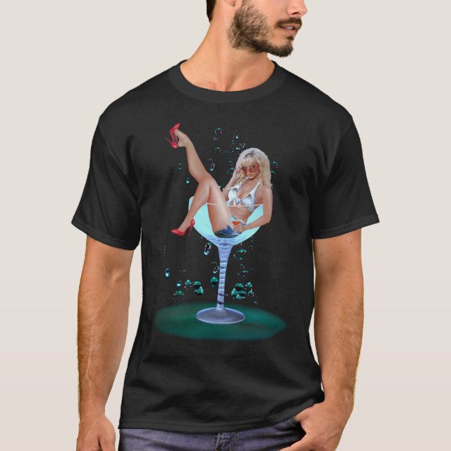 CHAMPAGNE PARTY GIRL T-Shirt (Front)