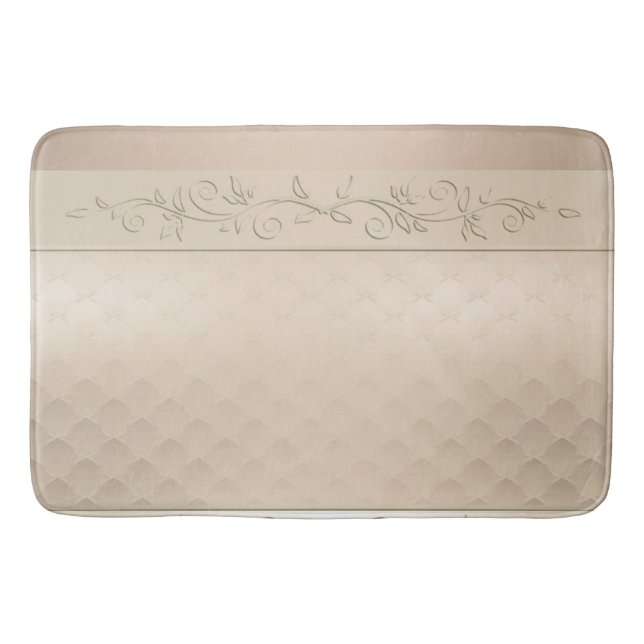 Champagne Patterned Design Bath Mat (Front)