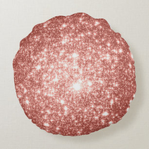Champagne Peach Round Pillow