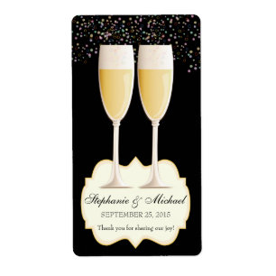 Champagne pétillant Mariage Favoriser les Étiquett