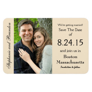 Champagne Photo Magnet Mariage Sauvez la date