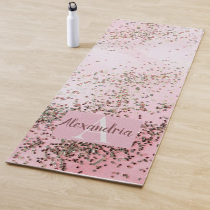 Champagne Pink Confetti Yoga Mat
