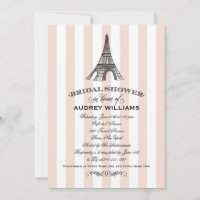 Champagne Pink Eiffel Tower Wedding Shower
