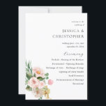 Champagne & Pink Floral Wedding Ceremony Program<br><div class="desc">Hand painted, Blush Pink and Champagne Beige watercolor florals and greenery were used to create this modern & elegant, beautiful Wedding Ceremony Program. It's great for Spring Weddings, beach weddings, summer weddings, boho weddings, destination weddings, & fall weddings. Easily create your wedding ceremony programs with our templates. Just enter in...</div>