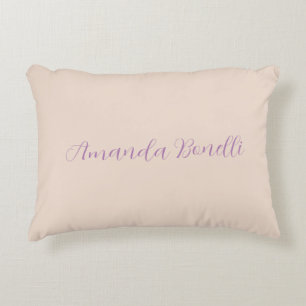 Champagne Pink Plain Simple Minimalist Modern Accent Pillow