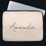 Champagne Pink Plain Simple Minimalist Modern Laptop Sleeve<br><div class="desc">Simple, modern, minimalist design. This template can be customized to meet all professional occupations.</div>