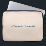 Champagne Pink Plain Simple Minimalist Modern Laptop Sleeve<br><div class="desc">Simple,  modern,  minimalist design. This template can be customized to meet all professional occupations.</div>