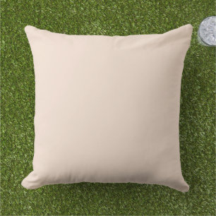 Champagne Pink Plain Solid Colour Outdoor Pillow