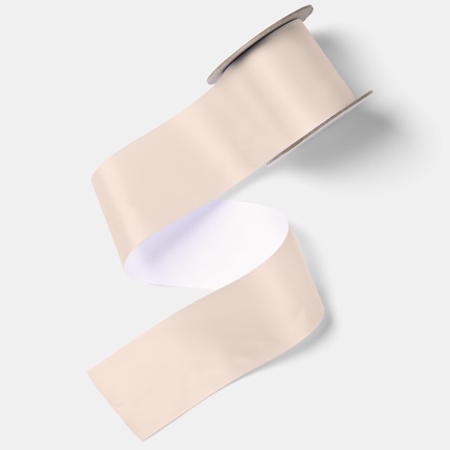 Champagne Pink Plain Solid Colour Satin Ribbon (Front+Back)