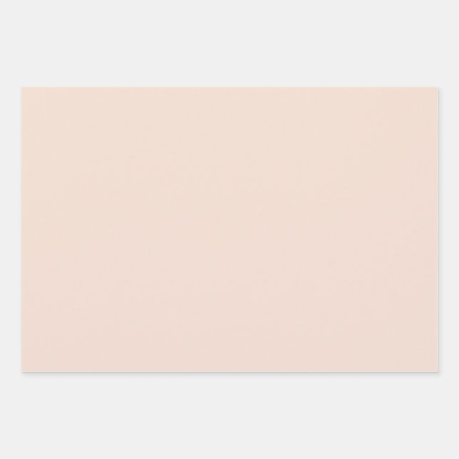 Champagne pink Plain Solid Colour Wrapping Paper Sheet (Front)