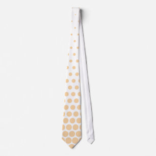 Champagne Polka Dots Modern White Tie