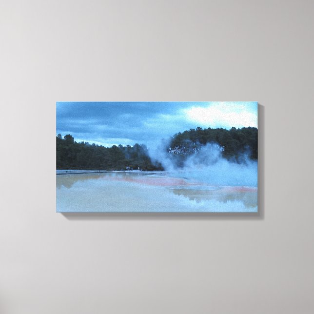 Champagne Pool near Rotorua New Zealand Canvas Print (Front)