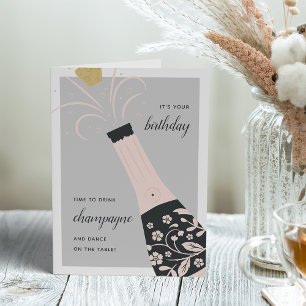 Champagne Pop Birthday Greeting
