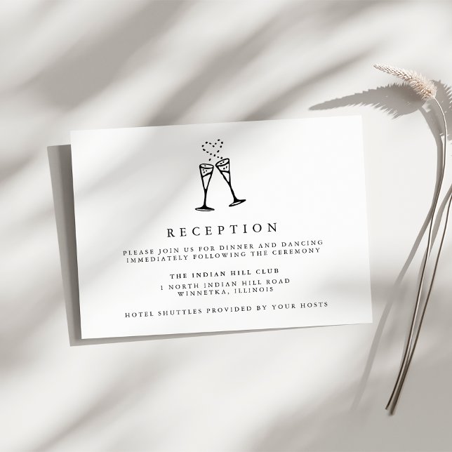 Champagne Pop | Carte de la réception de mariage (Créateur téléchargé)