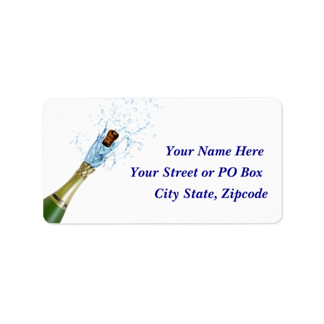 Champagne Popping Label (Front)