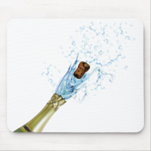 Champagne Popping Mouse Pad