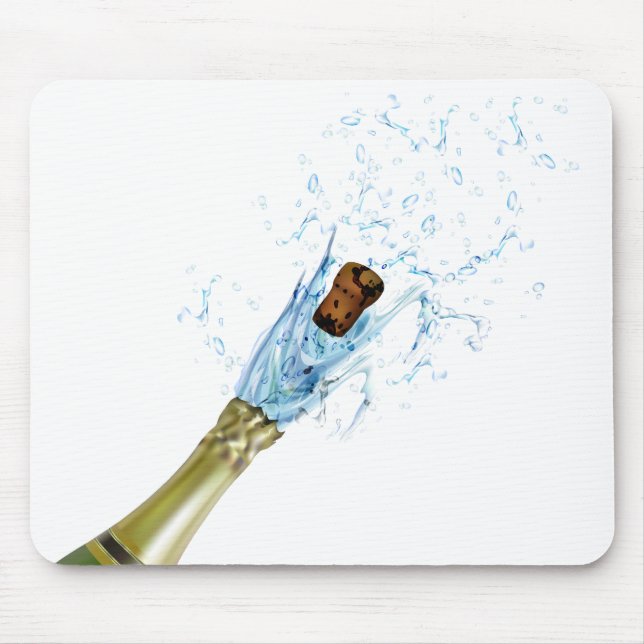 Champagne Popping Mouse Pad (Front)