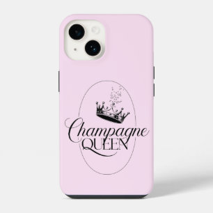 Champagne Queen Oval Design with Crown iPhone 14 Case