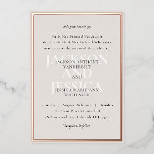 Champagne & Rose Gold Elegant Minimalist Wedding