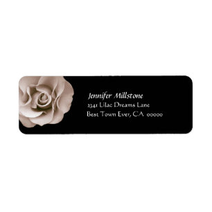 CHAMPAGNE Rose Wedding Address Label