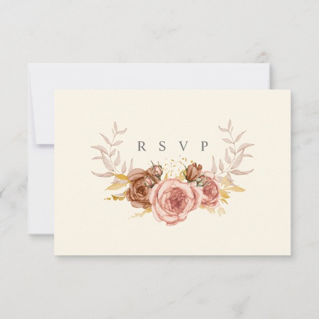 champagne roses RSVP avec choix de repas (Dos)