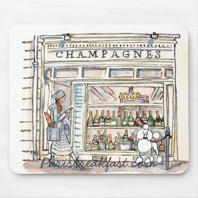Champagne rue Saint Sulpice, Paris mousepad (Front)