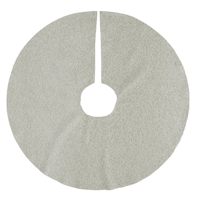 Champagne Sand Glitter Brushed Polyester Tree Skirt (Front)