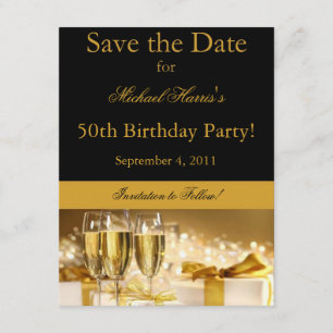 Champagne Sauvez la date Invitation