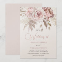 Champagne Shimmer Dusty Rose Blush Spring Wedding