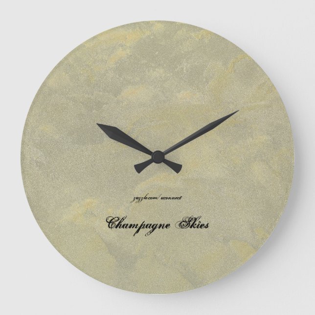 Champagne Skies Large Clock (Front)