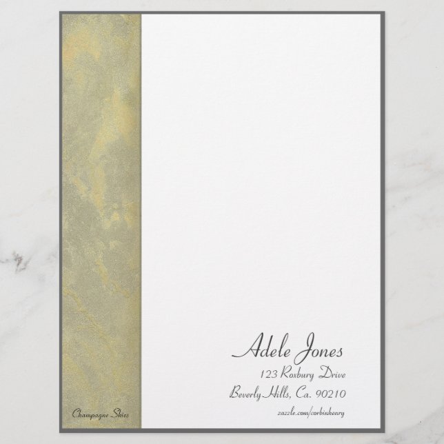 Champagne Skies Letterhead (Front)
